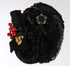 Dolce & Gabbana Black Crystal Gold Cherries Brooch Hat